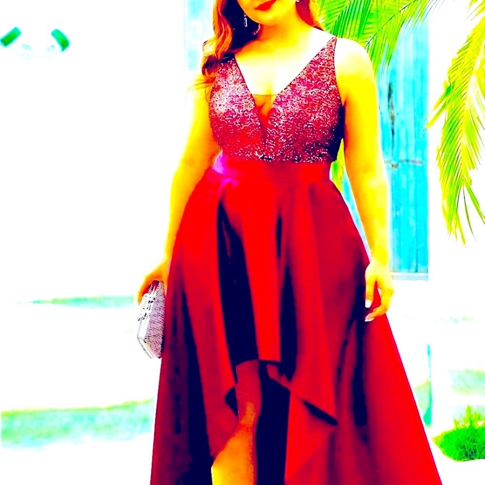 Ever Pretty Red Formal black tie Holiday Gown